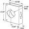 Prime-Line Prime-Line 4.5 in. H X 4.31 in. L Brass-Plated Brass Lock and Door Reinforcer U 9558 - alternate 2